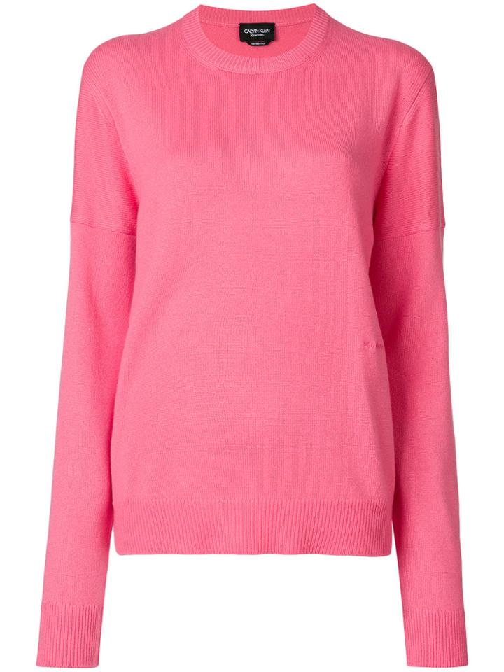 Calvin Klein 205w39nyc Crew Neck Sweater - Pink & Purple