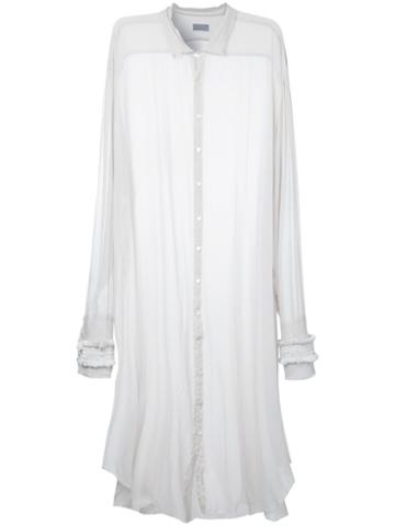 Elena Dawson - Shirt Dress - Women - Silk - M, Women's, Nude/neutrals, Silk
