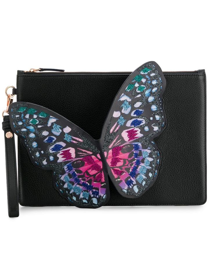 Sophia Webster Butterfly Embellished Clutch Bag - Black