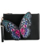 Sophia Webster Butterfly Embellished Clutch Bag - Black