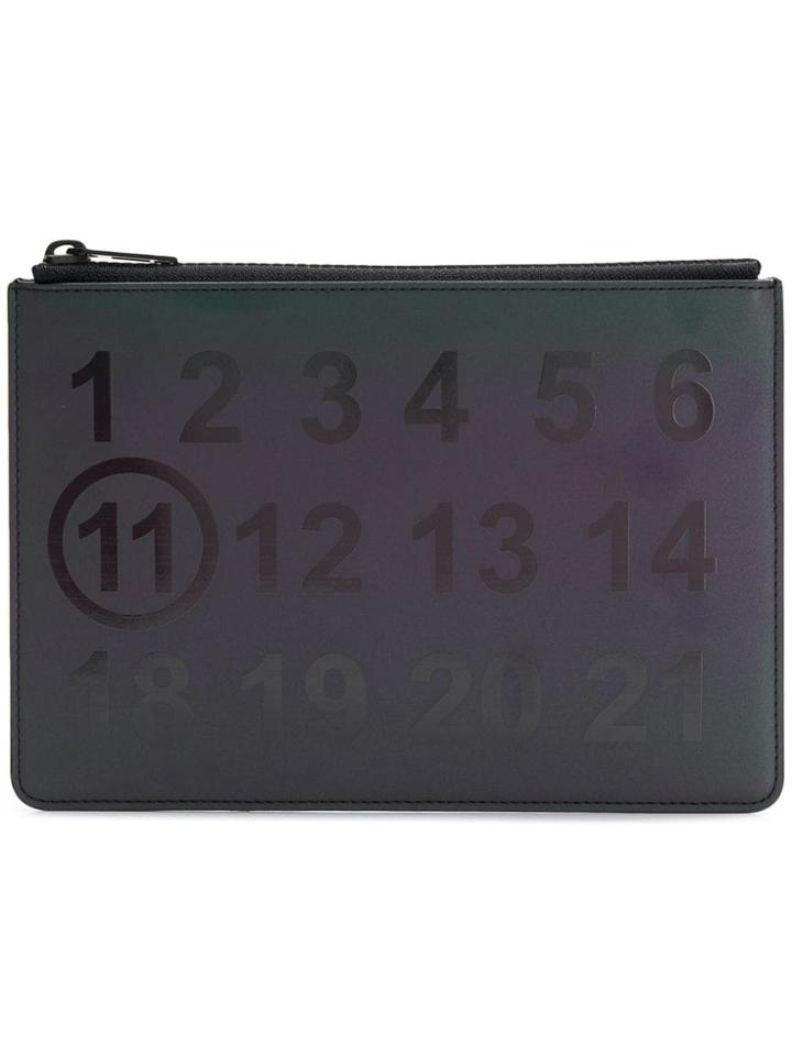 Maison Margiela Patterned Clutch Bag - Black