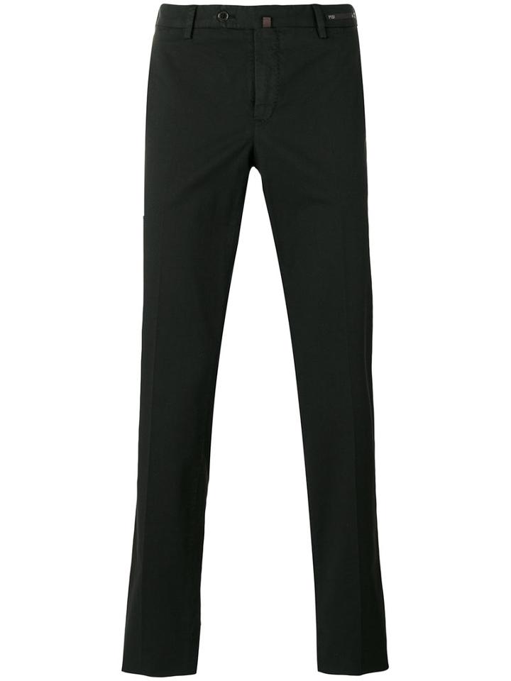 Pt01 Tailored Tapered Trousers, Men's, Size: 54, Black, Cotton/linen/flax/elastodiene