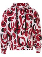 Charles Jeffrey Loverboy Abstract Print Hoodie - Red