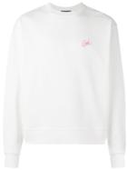 Alexander Wang Embroidered Sweatshirt, Men's, Size: 48, White, Cotton