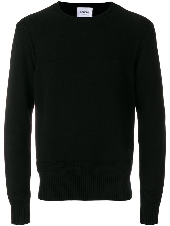 Dondup Ribbed Panel Sweater - Black