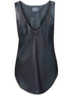 Maiyet Deep V-neck Top, Women's, Size: 8, Grey, Silk