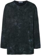 Yohji Yamamoto Tie-dye Fitted Sweater - Blue