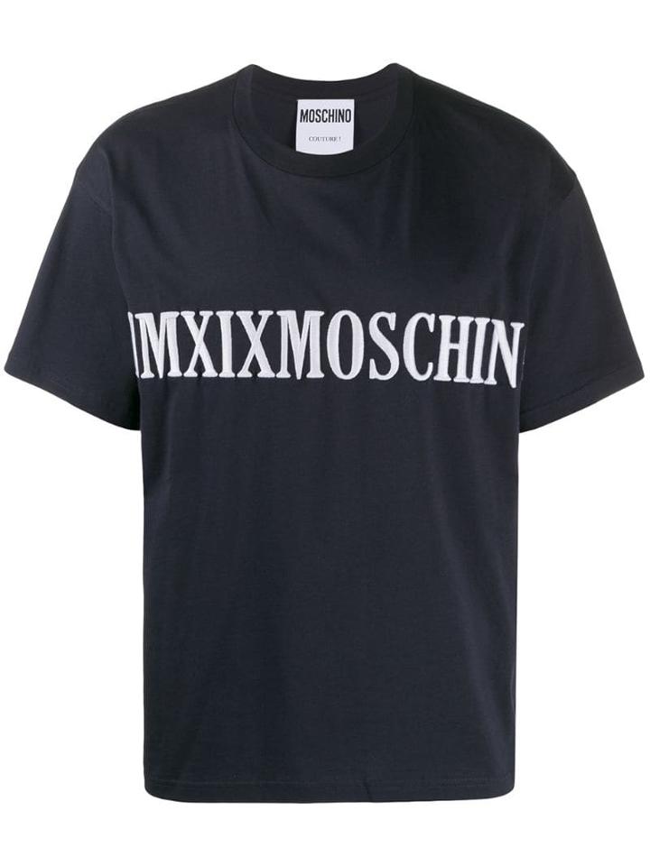 Moschino Roman Embroidery T-shirt - Blue