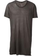 Rick Owens Raw Edge T-shirt, Men's, Size: S, Grey, Cotton