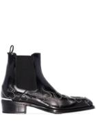 Alexander Mcqueen Flame Ankle Boots - Black