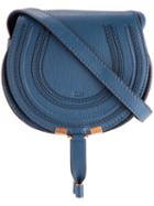 Chloé Mini Marcie Shoulder Bag, Women's, Blue, Calf Leather