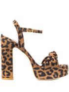 Stuart Weitzman Mirri 140 Cheetah Print Sandals - Brown