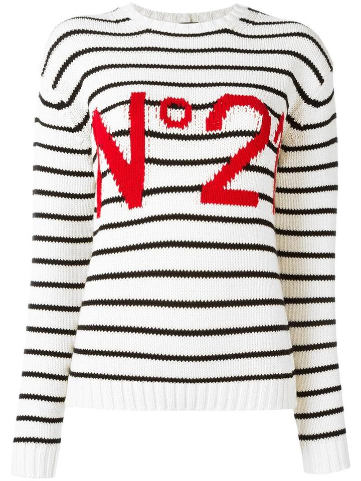 No21 Logo Pattern Striped Jumper, Men's, Size: Xs, Cotton