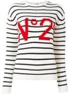 No21 Logo Pattern Striped Jumper, Men's, Size: Xs, Cotton