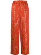 Forte Forte Foliage Print Trousers - Orange