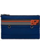 Prada Stitched Fabric Document Holder - Blue