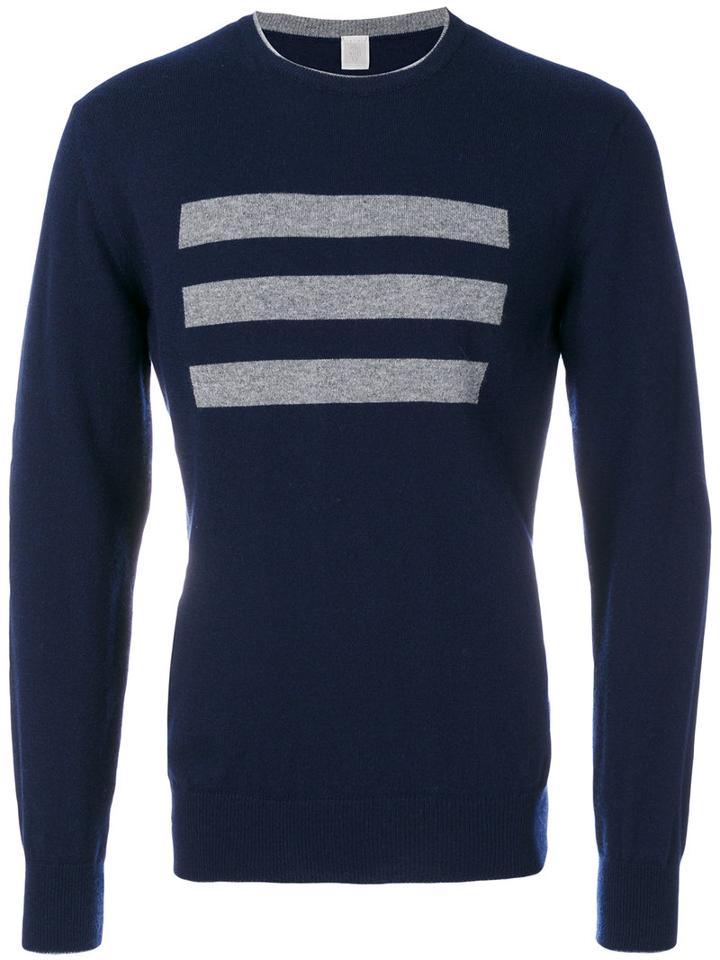 Eleventy - Cashmere 3 Bars Sweater - Men - Cashmere - Xl, Blue, Cashmere