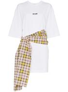 Msgm Check Tie Waist T-shirt - White