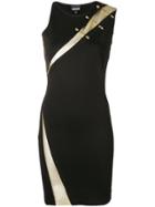 Just Cavalli Embellished Slash-detail Dress - Black