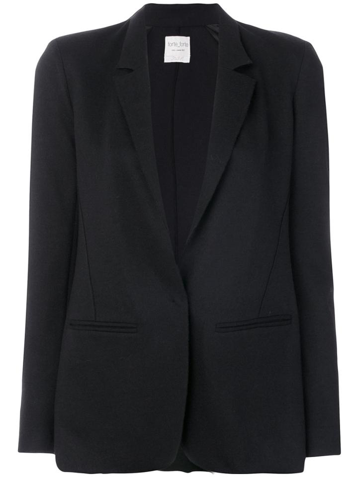 Forte Forte Deep V-neck Blazer - Black