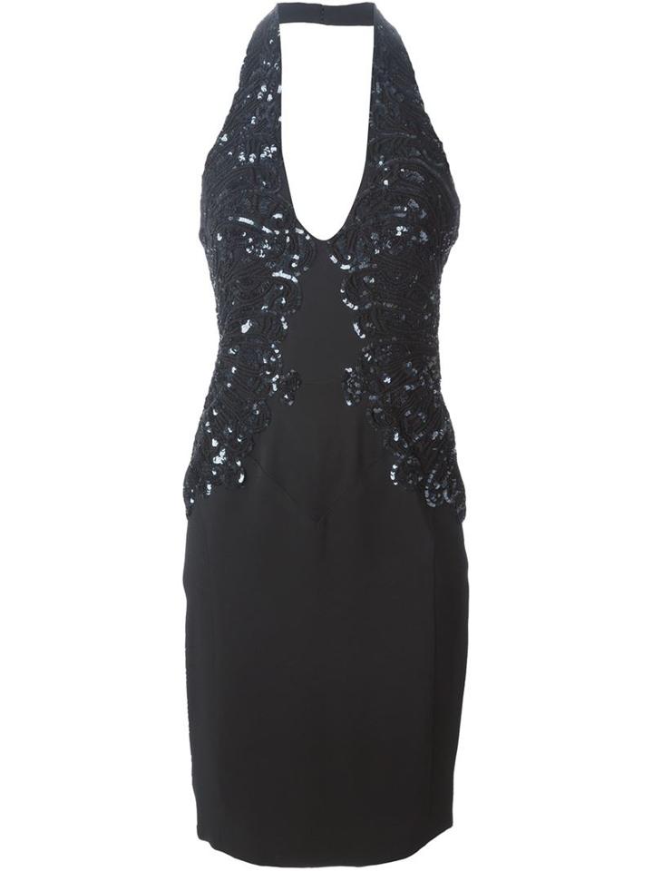 Zuhair Murad Sequinned Fitted Dress, Women's, Size: 40, Black, Silk