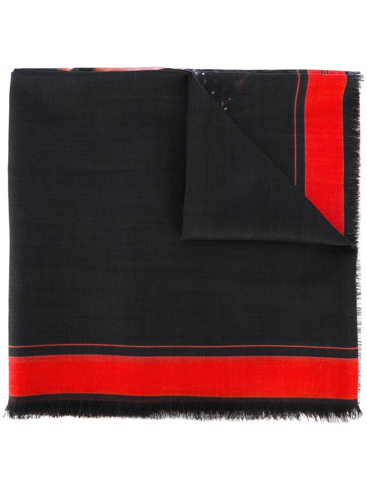 Givenchy Dog Print Scarf, Women's, Black, Silk/cashmere/virgin Wool