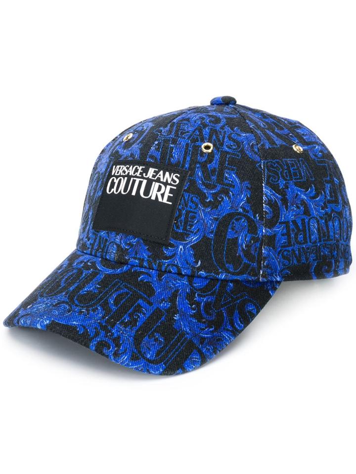 Versace Jeans Couture Logo Print Baseball Cap - Black