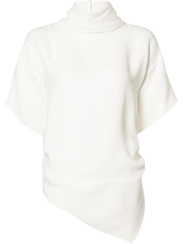 Monse High Neck Blouse, Women's, Size: 6, White, Silk