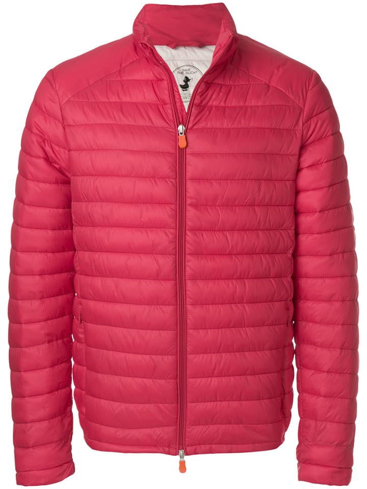 Save The Duck Round Neck Padded Jacket - Red