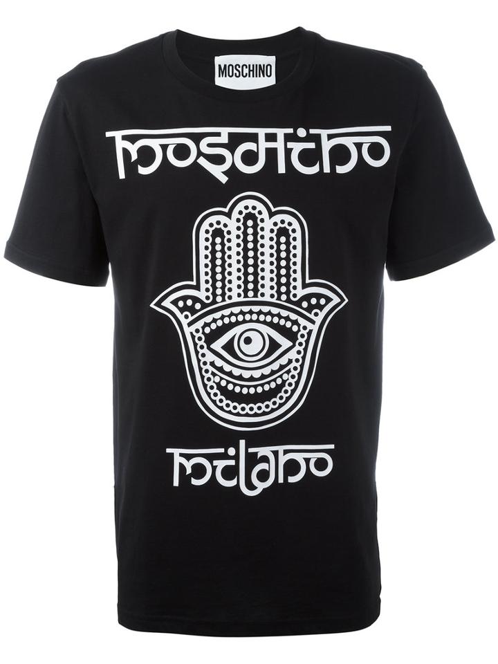 Moschino Hamza Hand T-shirt, Men's, Size: Large, Black, Cotton