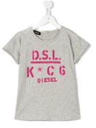 Diesel Kids Logo Print T-shirt, Size: 10 Yrs, Grey