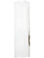 Isabel Benenato Sheer Sleeveless Dress - White