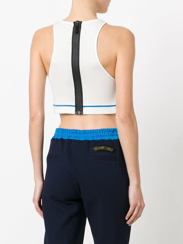 Mr & Mrs Italy - Patch Cropped Vest - Women - Cotton/polyester/viscose - S, Nude/neutrals, Cotton/polyester/viscose