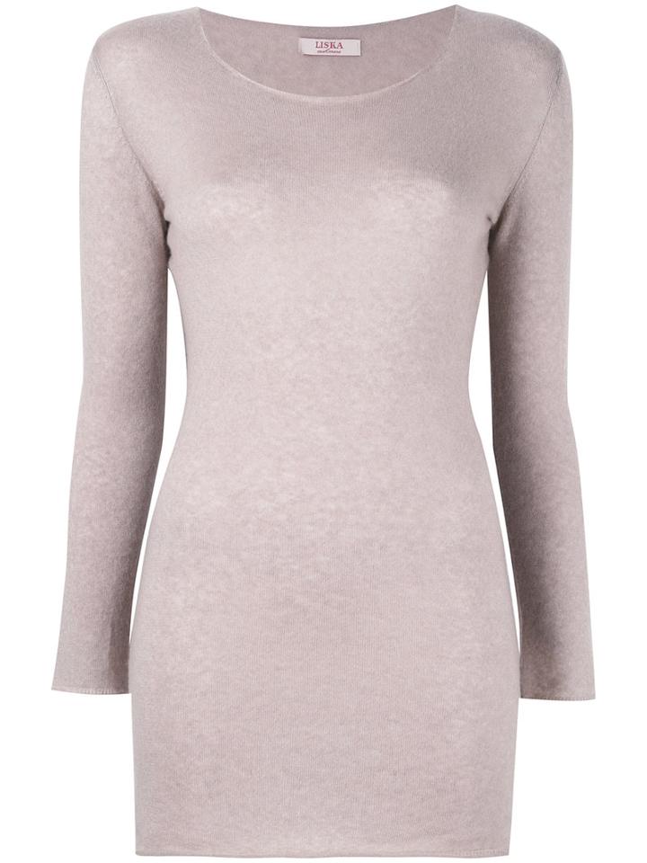 Liska - Round Neck Jumper - Women - Silk/cashmere - M, Nude/neutrals, Silk/cashmere