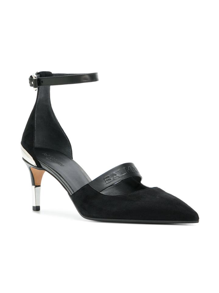 Balmain Chance Ankle Strap Pumps - Black