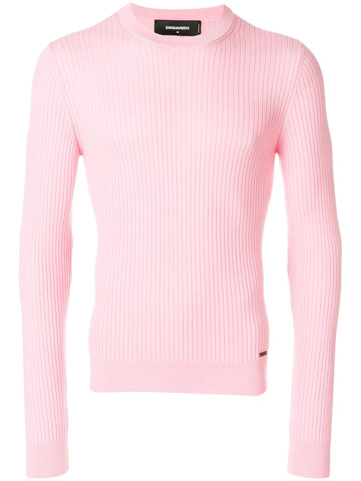 Dsquared2 Designer Fitted Sweater - Pink & Purple