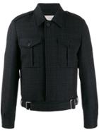 Alexander Mcqueen Check Print Cropped Jacket - Grey