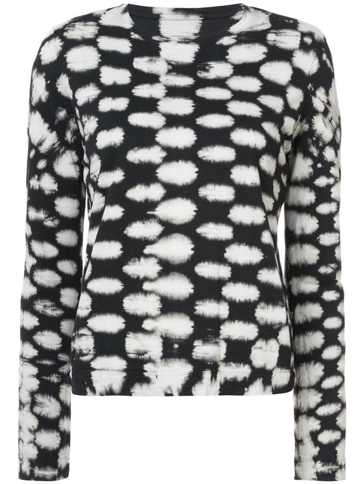Raquel Allegra Printed Jersey Top - Black