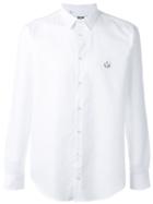 Msgm Embroidered Dice Shirt, Men's, Size: 40, White, Cotton