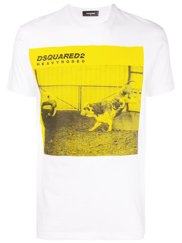 Dsquared2 Heavy Rodeo Print T-shirt - White