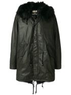 S.w.o.r.d 6.6.44 Racoon Fur Hooded Coat - Black