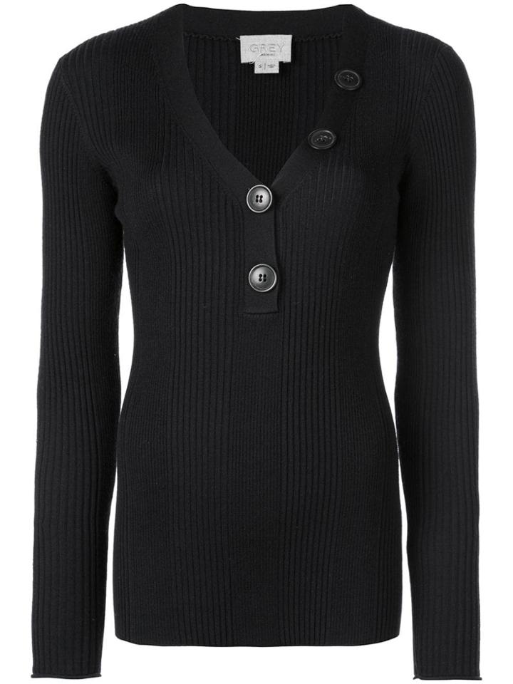 Jason Wu Long-sleeve Fitted Sweater - Black