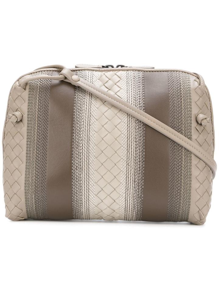 Bottega Veneta Woven Effect Shoulder Bag - Grey