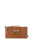Miu Miu Crocodile Effect Mini Bag - Brown