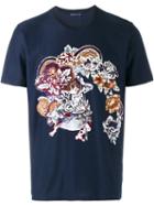 Etro Floral Embroidered T-shirt, Size: Xl, Blue, Cotton/viscose