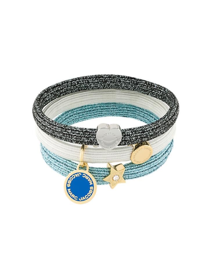 Marc Jacobs Logo Disc Pony Bracelet Set - Blue