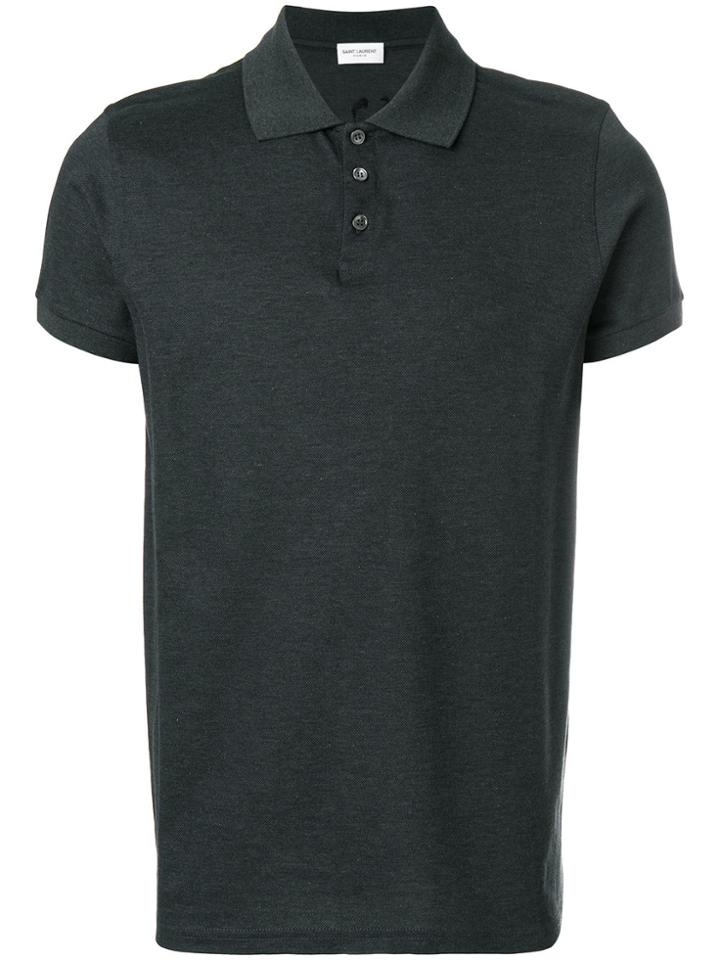 Saint Laurent Classic Polo Top - Grey