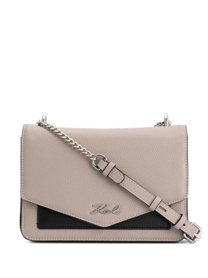 Karl Lagerfeld K/pocket Shoulder Bag - Grey