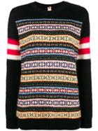 No21 Colour-block Embroidered Sweater - Black