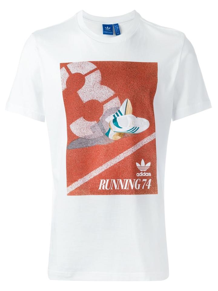 Adidas Originals '74 Catalog' T-shirt, Men's, Size: Medium, White, Cotton